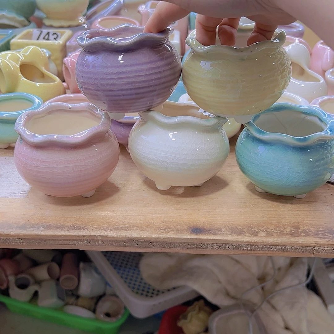 陶瓷花盆当场满12包邮