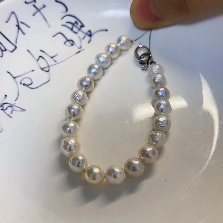 雨***欣银S925镶嵌手链淡水珍珠
