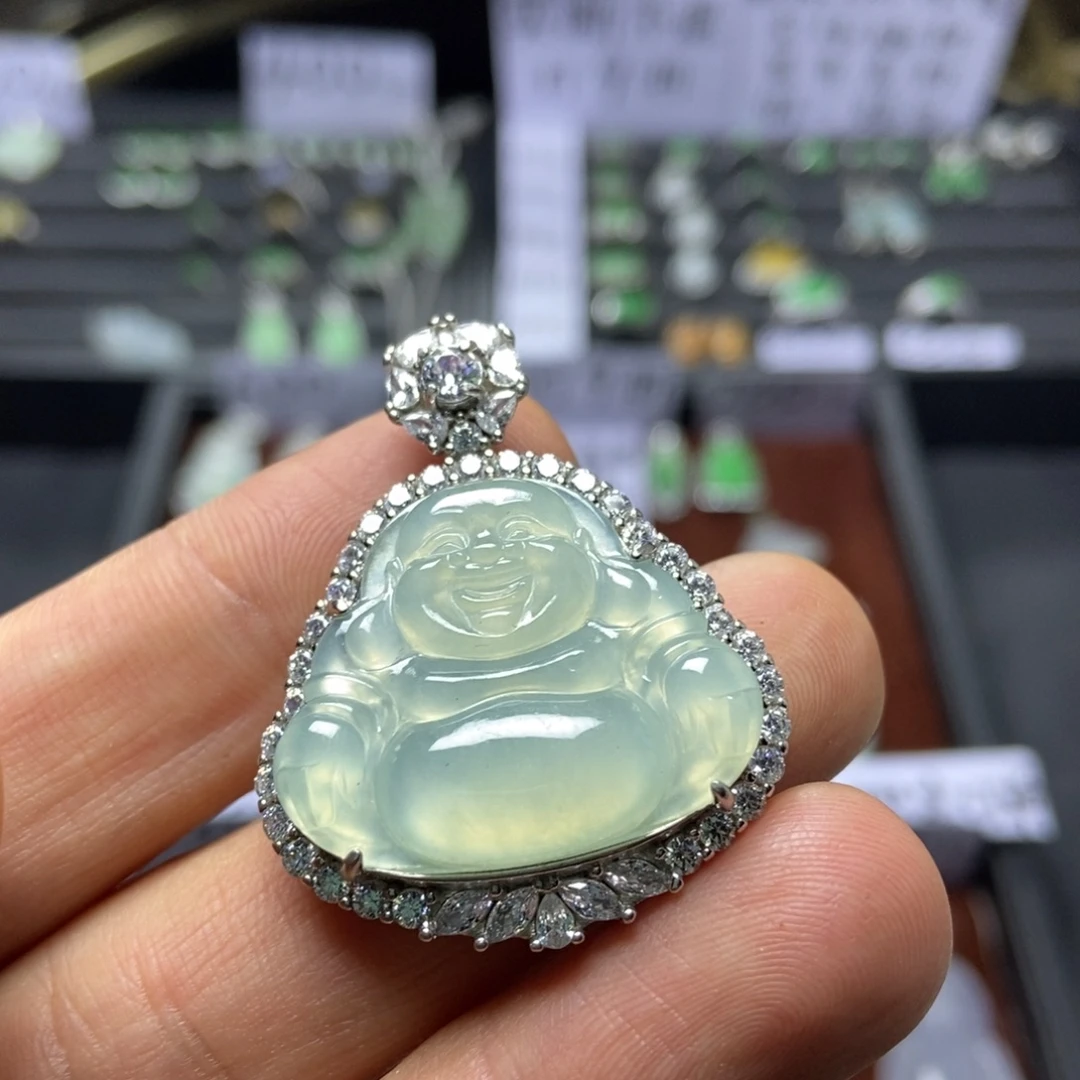 翡翠银S925镶嵌颈饰