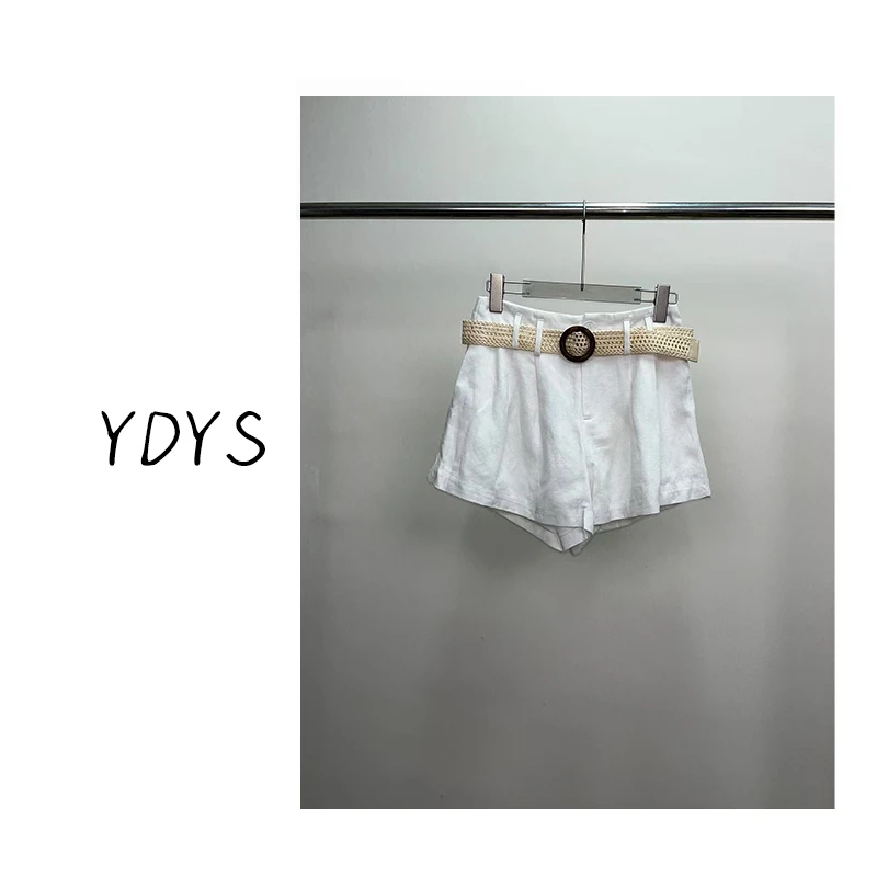 【YDYS】25Y00051 2025新款时尚气质小众腰带短裤