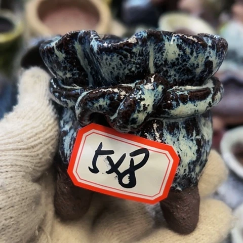 红陶粗陶花盆手工