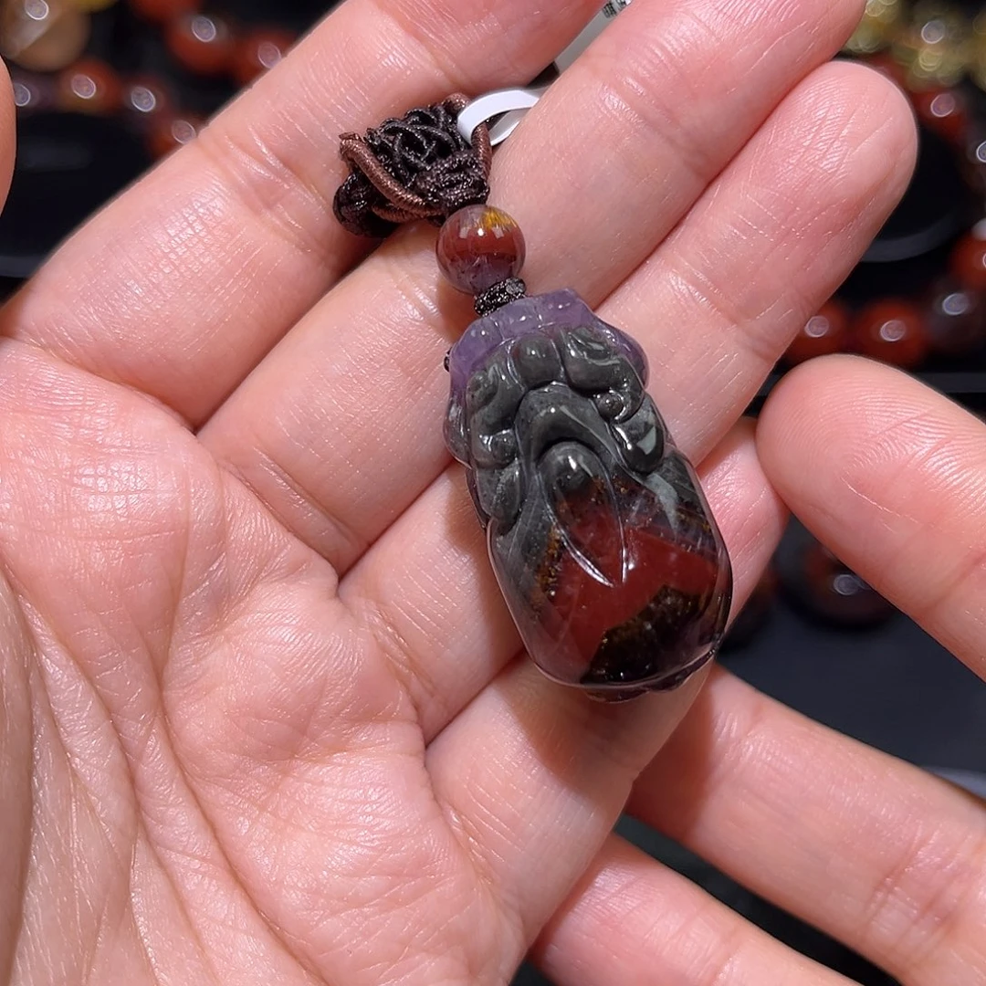 珠宝半成品水晶未镶嵌极光貔貅