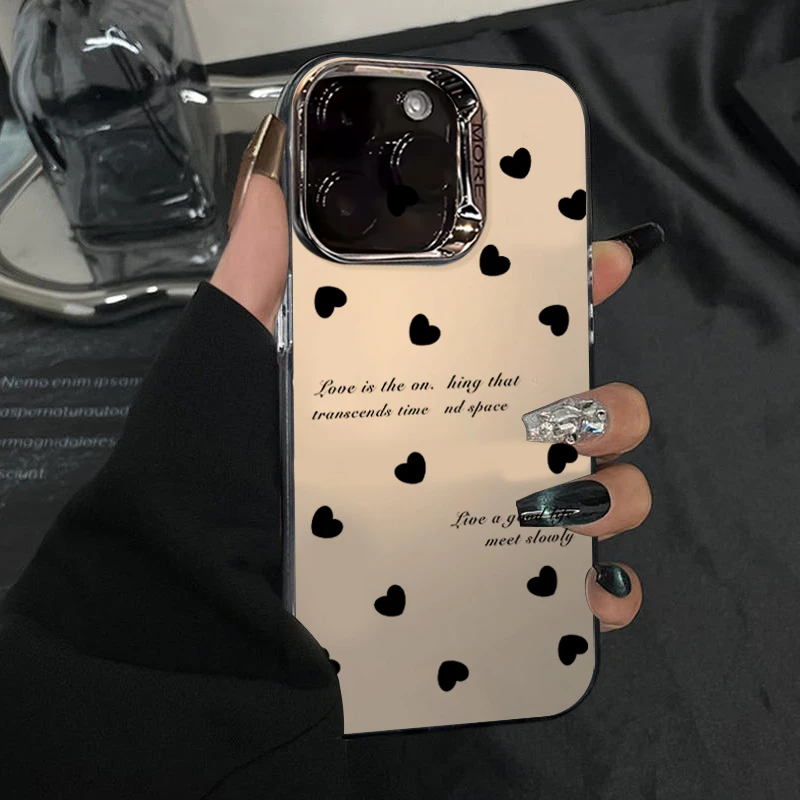 满屏小爱心iphone16手机壳新款15pro创意14pm高级感13全包12防摔1