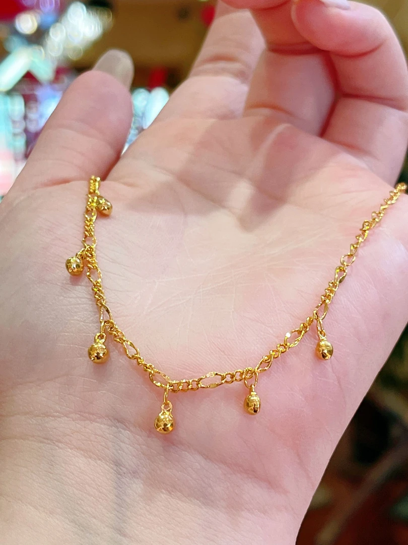 合金脚链 时尚精美 金铃摇曳脚链