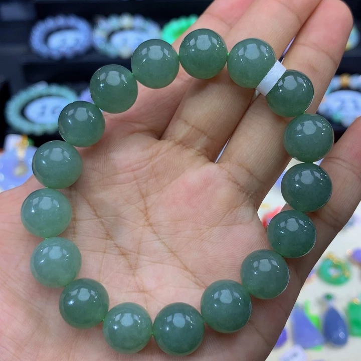 雨***琦翡翠未镶嵌手链翡翠12