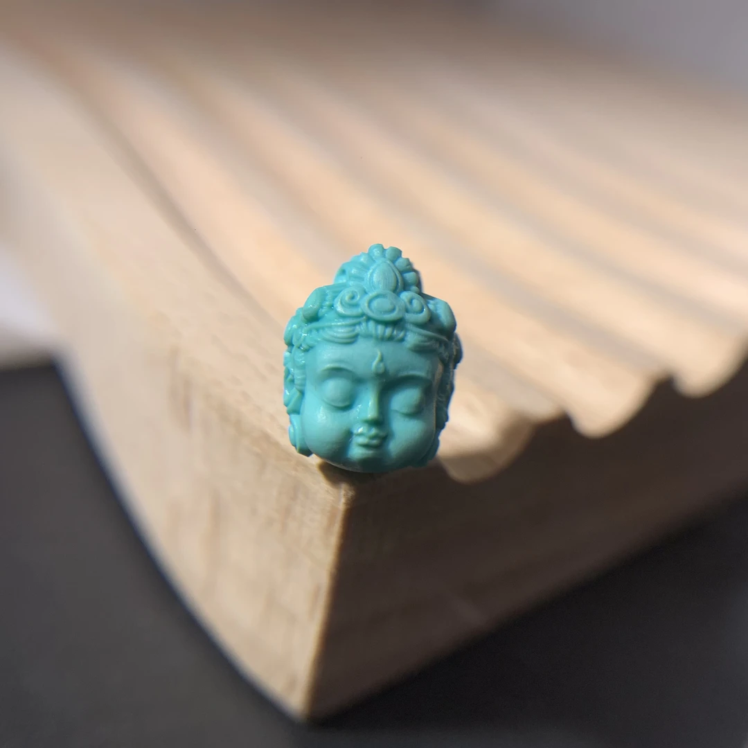 湖北十堰原矿绿松石绿度母10+