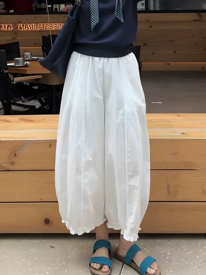 十里@7850 韩系显瘦花边收口灯笼裤 6-12