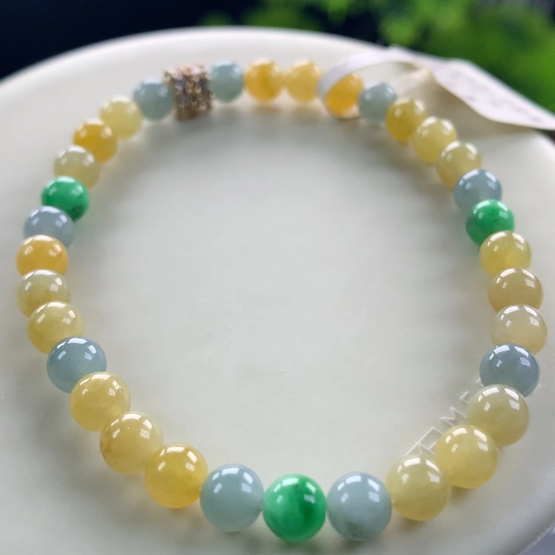 翡翠未镶嵌手链43号卡5.5