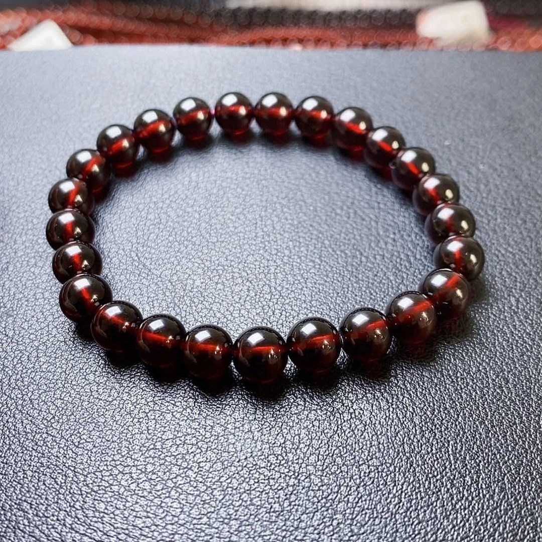 石榴石手链未镶嵌椛**氏7.0单圈毕业级10a