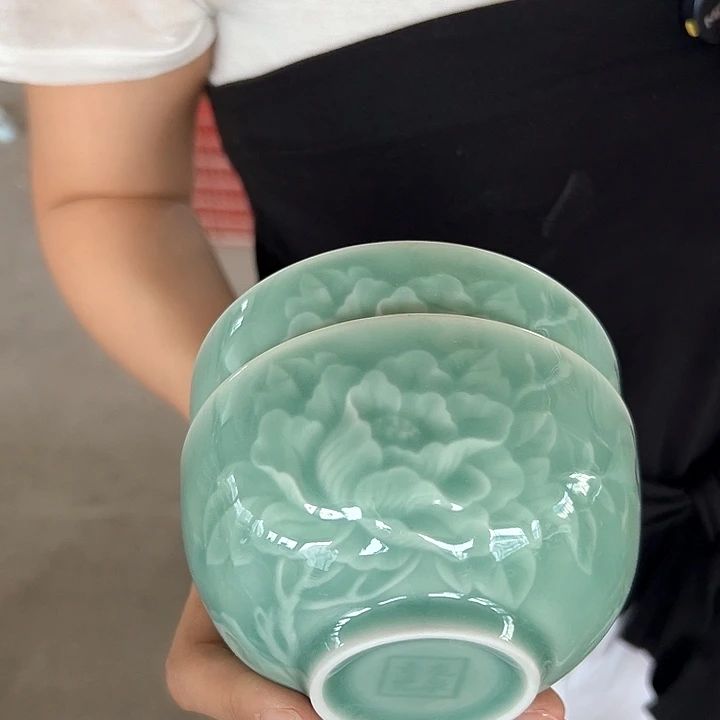 龙泉云间青瓷小米茶器