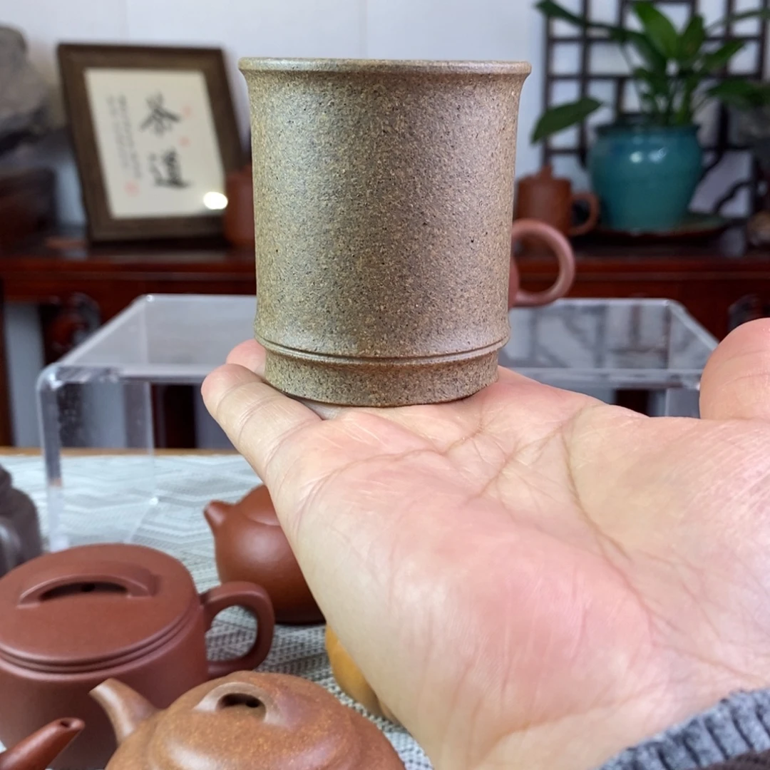 紫砂茶杯降坡泥竹节杯零添加
