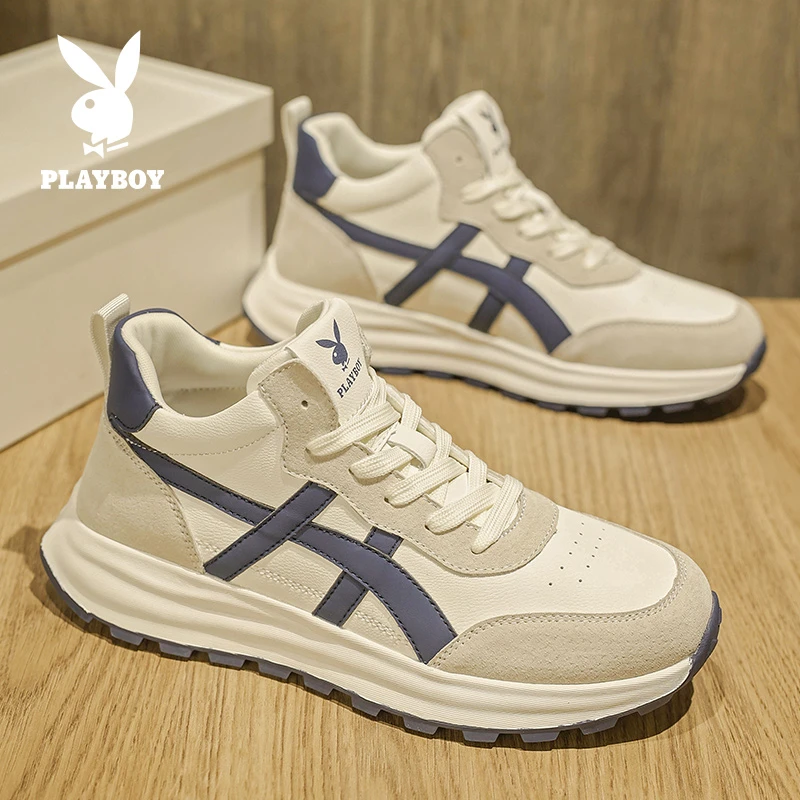 PLAYBOY/花花公子运动鞋男鞋2025秋冬季新款保暖阿甘鞋休闲跑步鞋