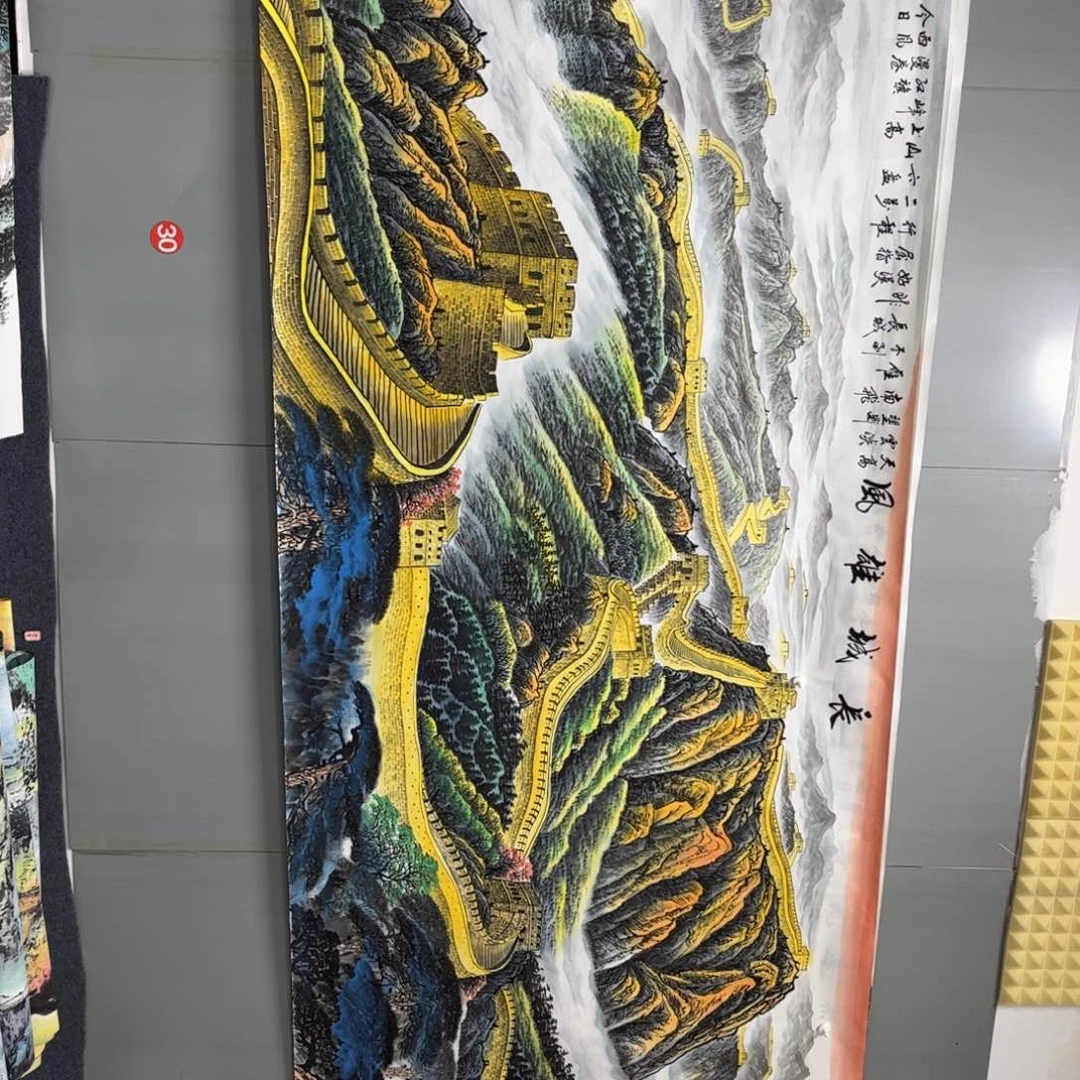 国画青***哥山水手绘作品