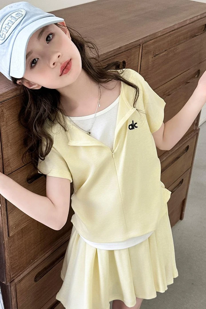 女童韩版B类2件薄款夏季套装休闲上衣女孩夏装韩系