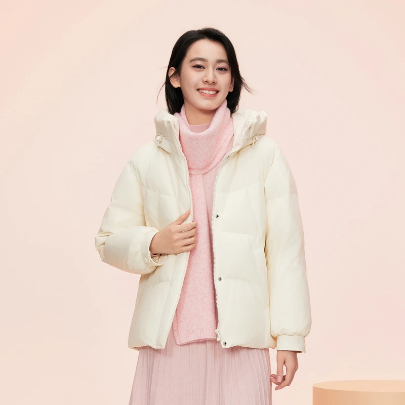 波司登秋冬新款时尚可爱休闲保暖连帽百搭羽绒服B40145202