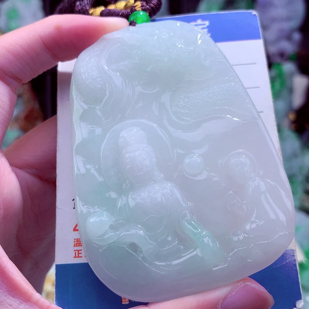 翡翠未镶嵌颈饰天然