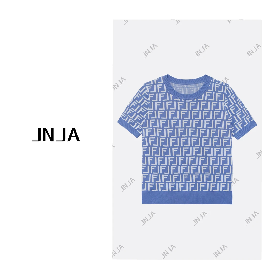 F芬老师春夏新款F针织短袖T恤-9181
