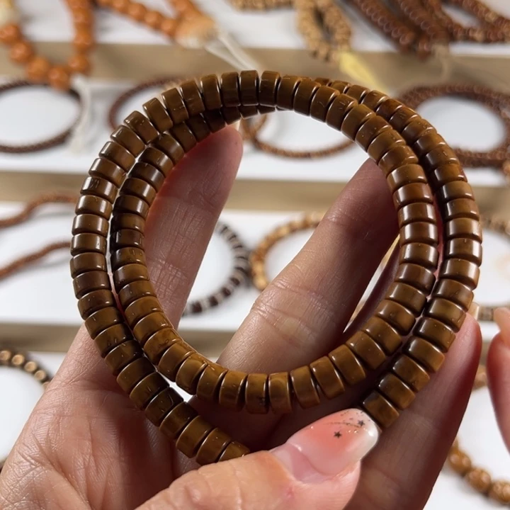 紫金鼠手串瑕疵实心鼠药片7*4*108颗