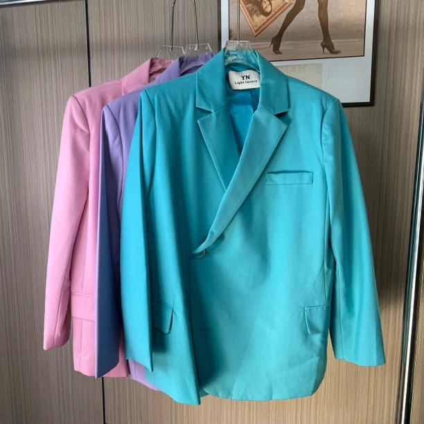 1038南油女装春秋气质宽松时尚百搭西装西服休闲新款长袖外套