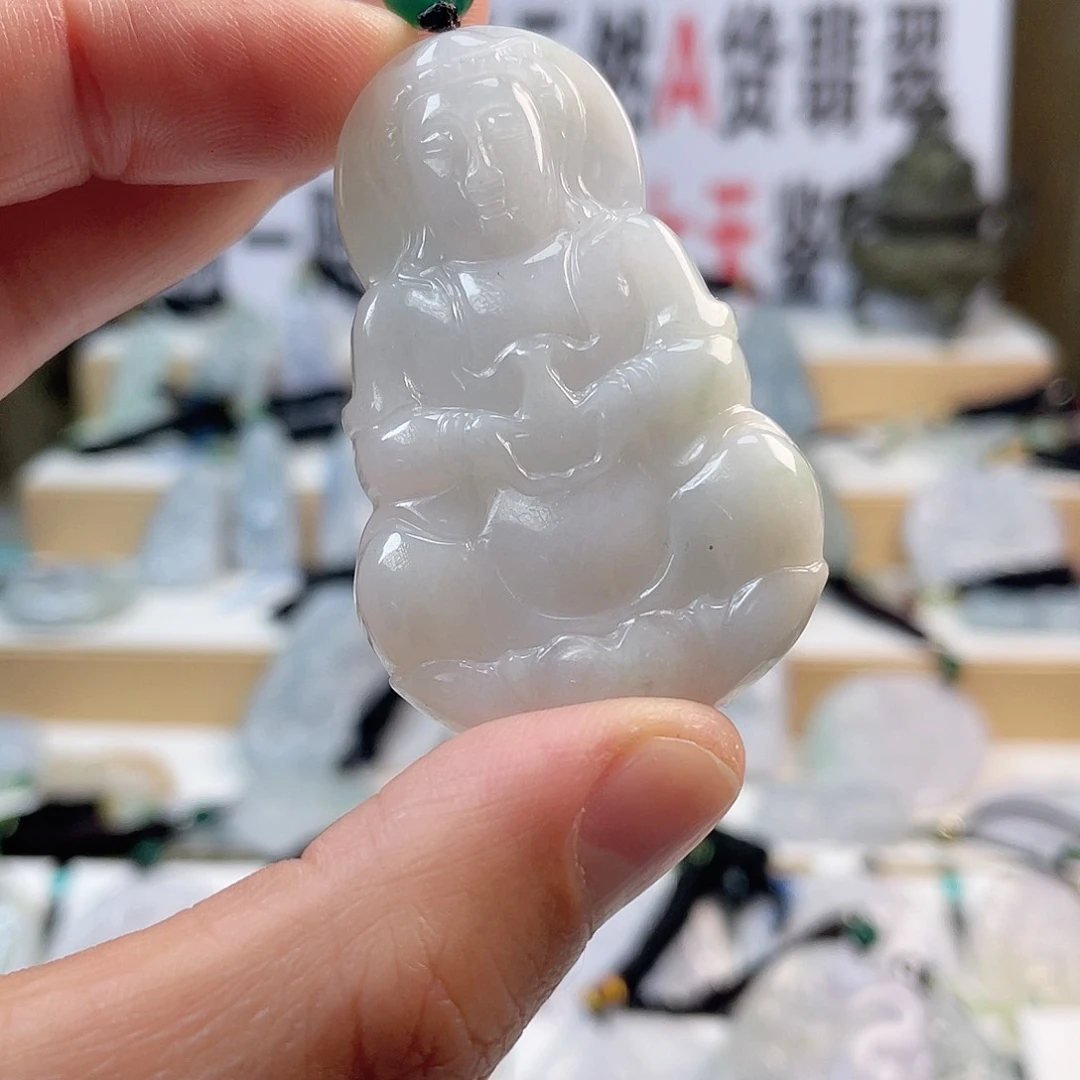 翡翠颈饰未镶嵌8382挂件