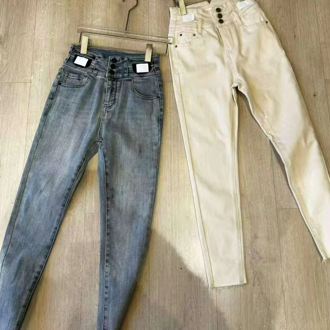 【济州岛】三粒扣修身小脚裤85101