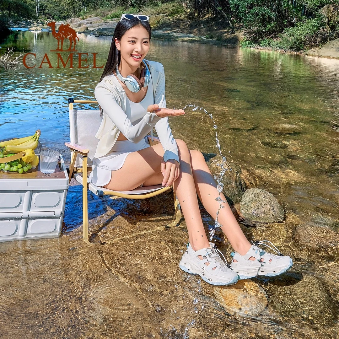 骆驼户外休闲鞋2025夏季新款女鞋透气休闲运动凉鞋涉水溯溪鞋男鞋