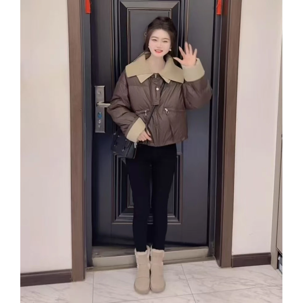 『暖冬设计H』新款简约设计款百搭时尚款休闲短款羽绒服5510