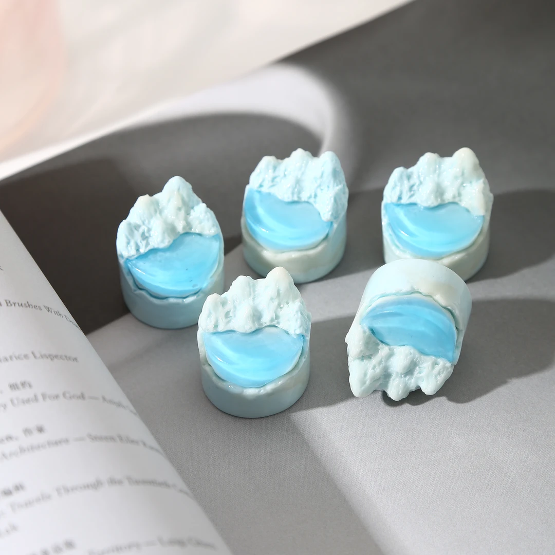 正经定制 水墨云图中国风水墨系列车摆件钥匙扣奶油胶树脂配件