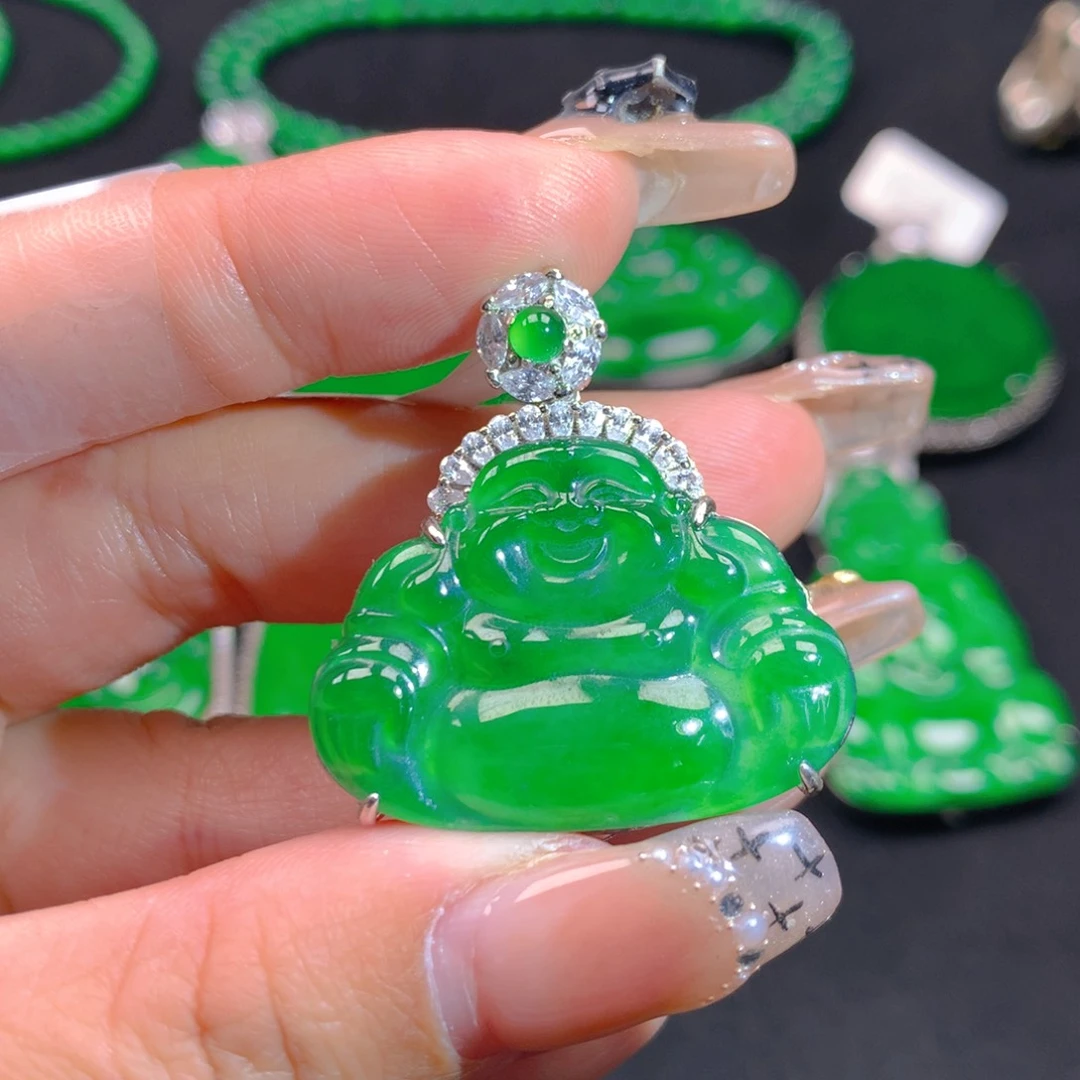 翡翠颈饰银S925镶嵌111111111