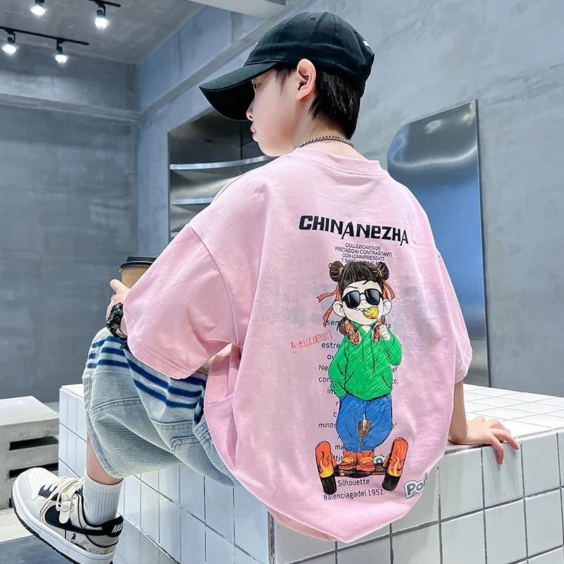 童装男童夏装t恤2025新款夏季棉短袖中大童上衣儿童夏款男孩潮T