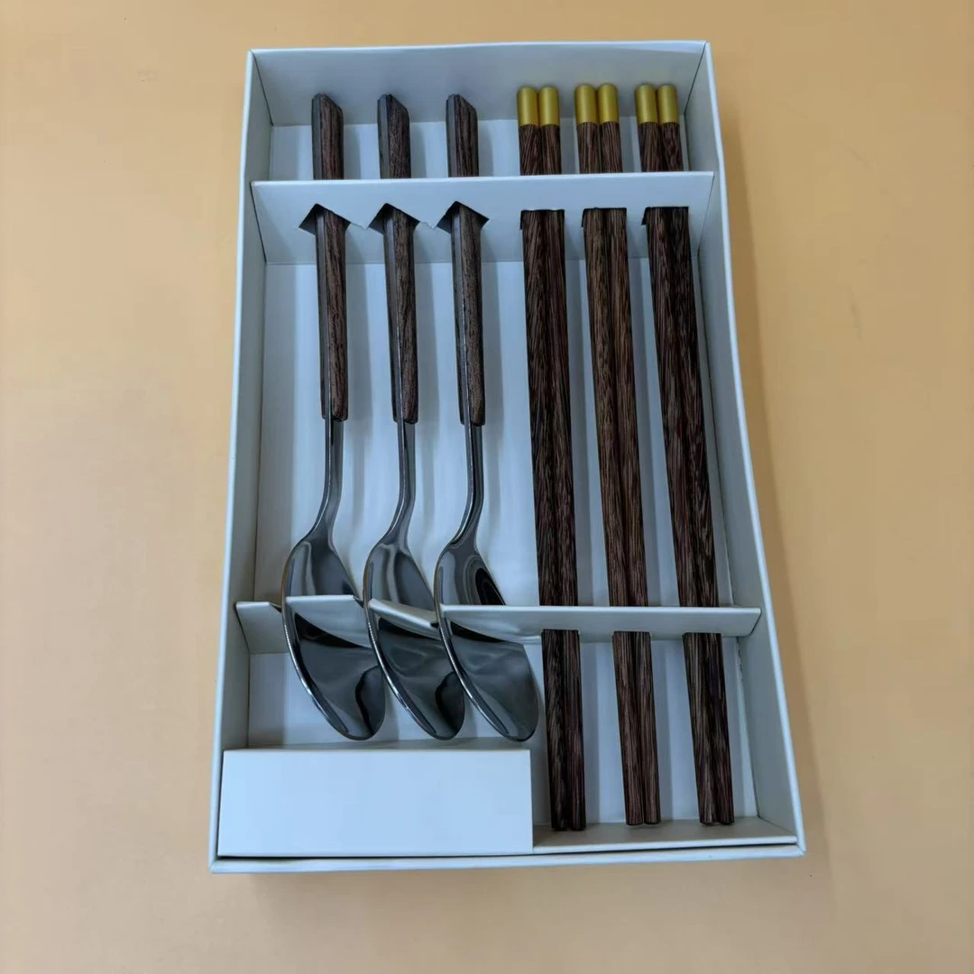 鸡翅木勺子+筷子礼盒 三双筷三只勺