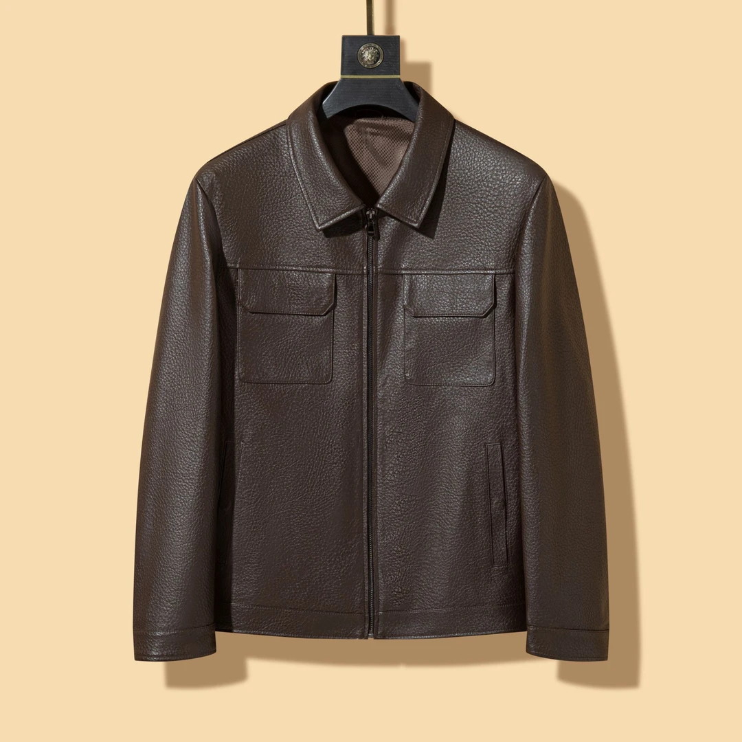 雷神】同款商务短款男士简约秋冬夹克百搭休闲翻领秋季春秋外套