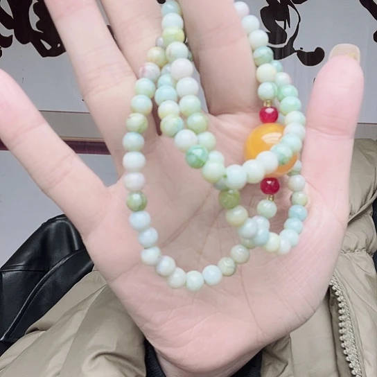 纯铜石英石阿拉善多圈可当项链