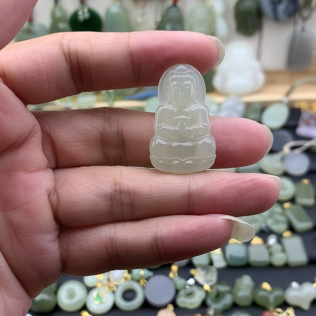 和田玉未镶嵌吊坠(不含链)