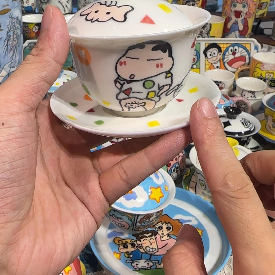 高温釉下彩纯手工手绘陶瓷