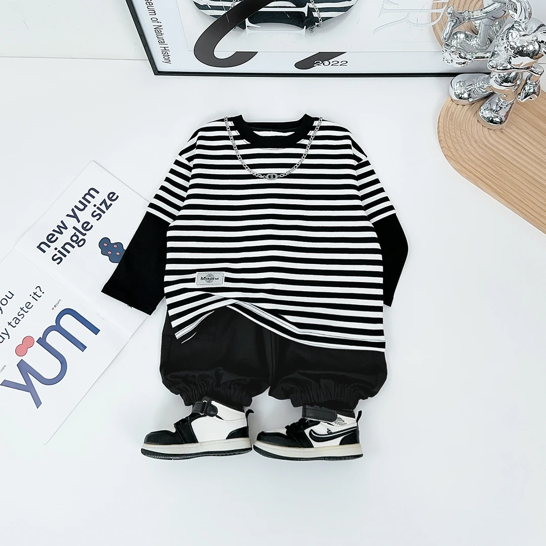 男童套装2025新款春装儿童春秋季两件套潮 HS25016 悠悠童话童装