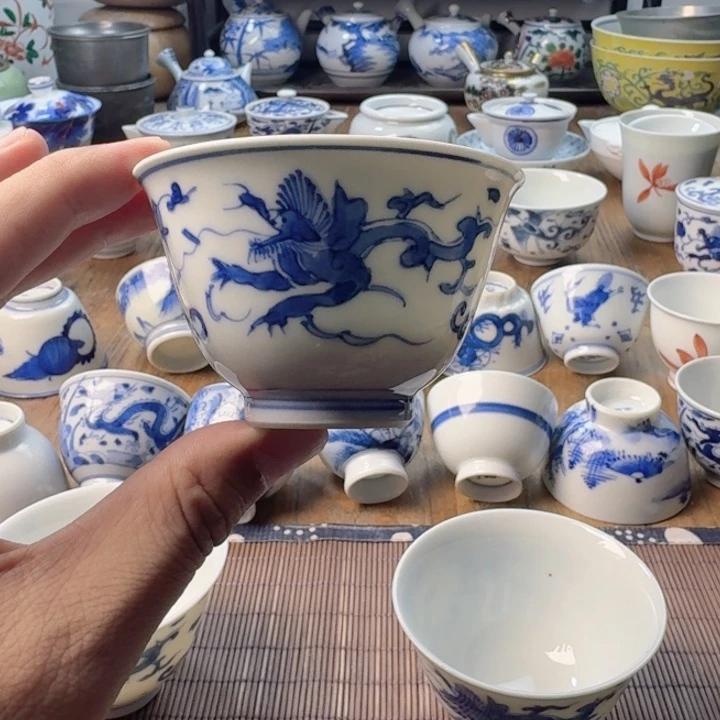 青花瓷器杯子茶具