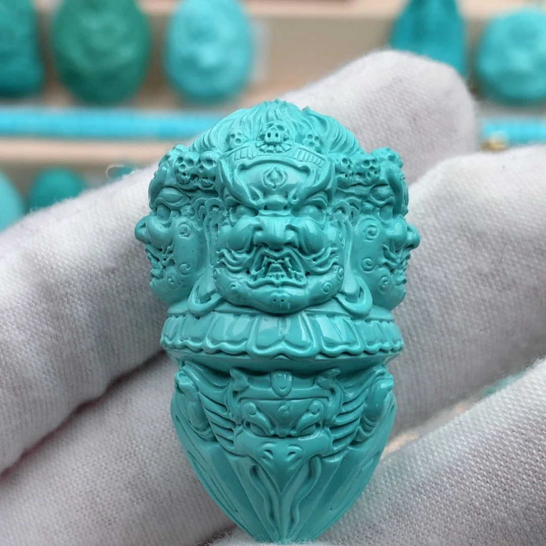 绿松石珠宝奇石未镶嵌重：21.5克