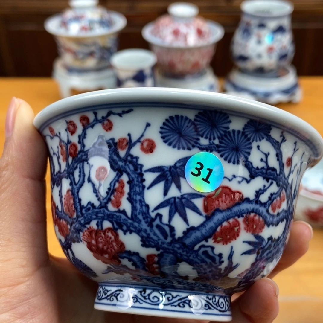 手绘现代茶具非古董