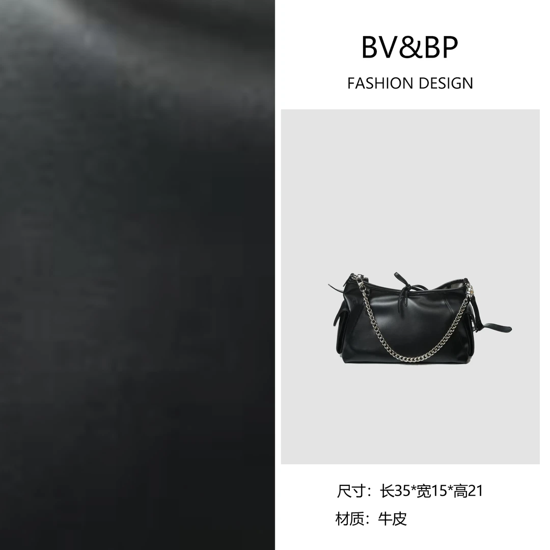 BV&BP· 原创设计 真皮高定手提单肩包  BV803-黑色