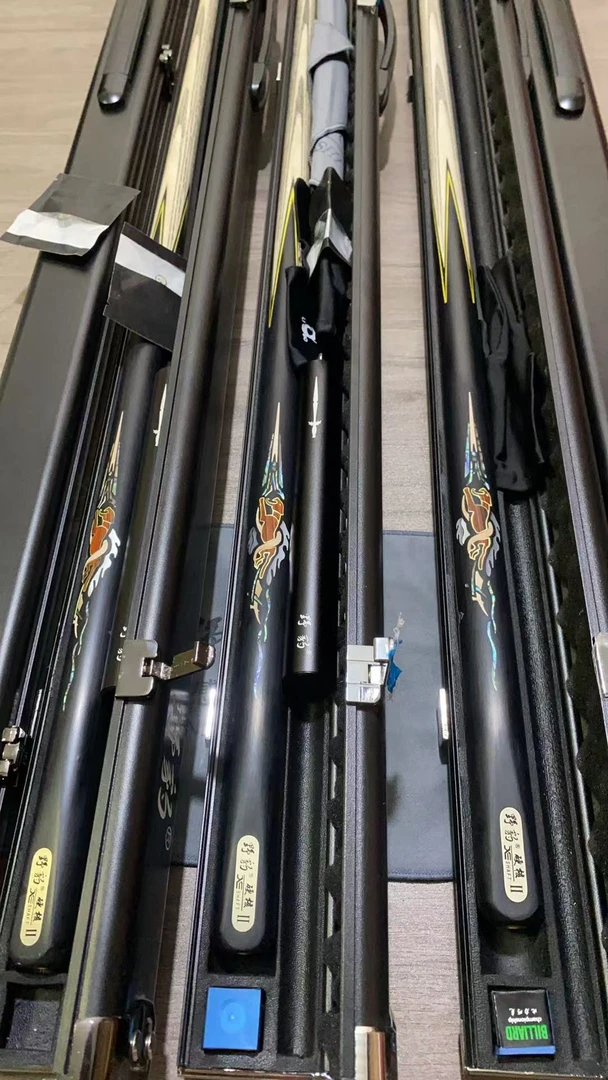 手工镶嵌 小头杆 中式八球杆传统手工 桌球杆 白蜡木