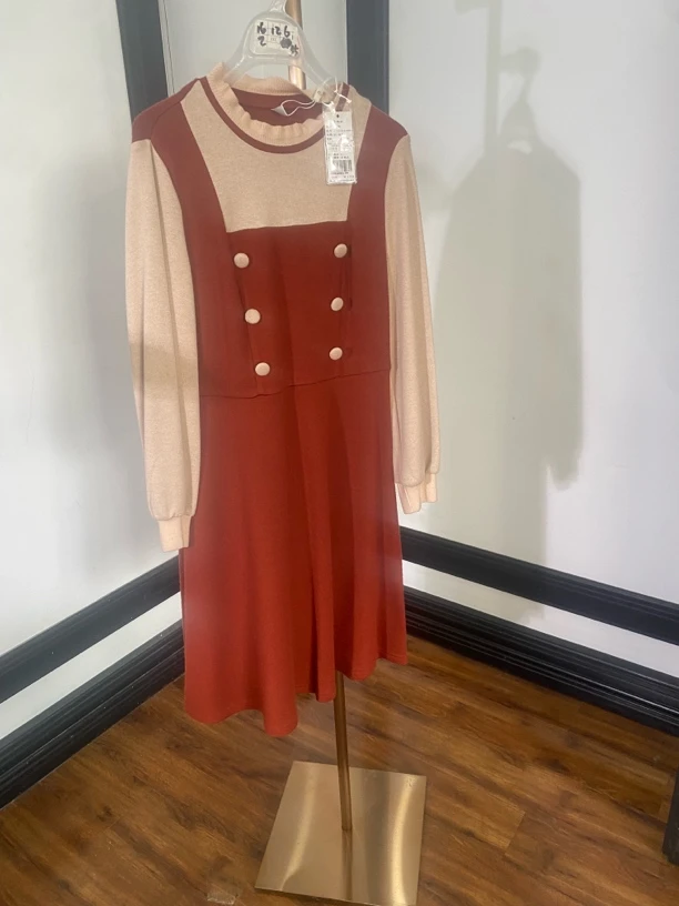 [H6866蓝红针织小衫]长袖镂空气质夏季休闲迷彩印花豹纹