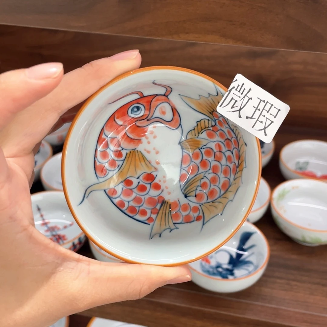 釉下彩纯手绘有瑕