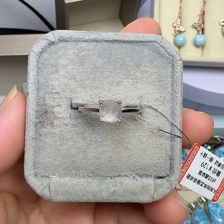 水晶戒指银S925镶嵌