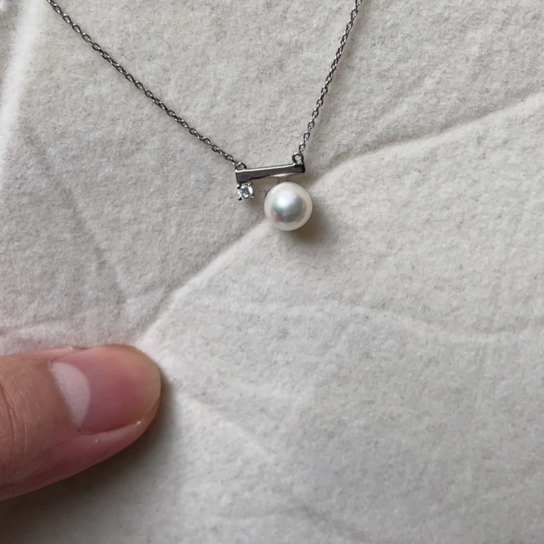 海水珍珠颈饰银S925镶嵌