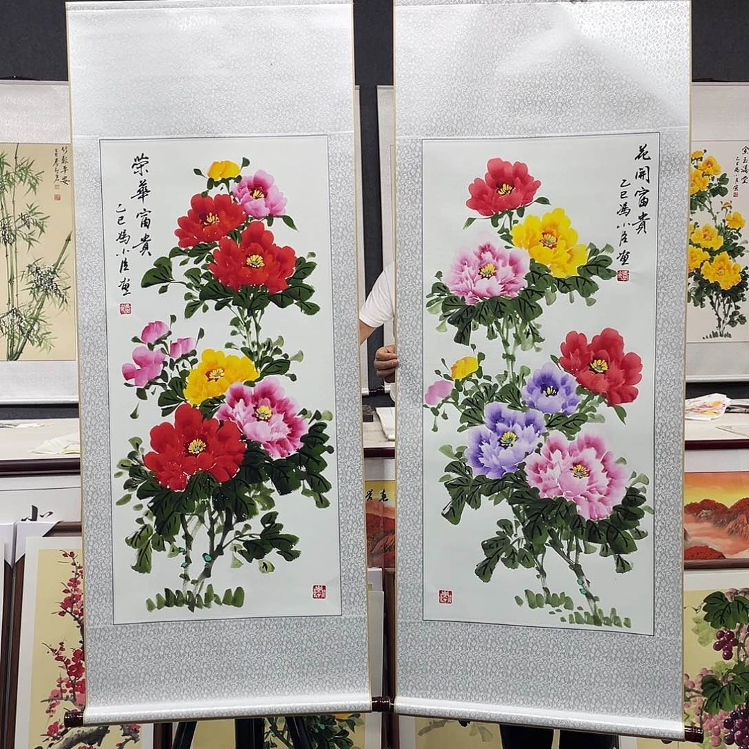 国画手绘手写作品