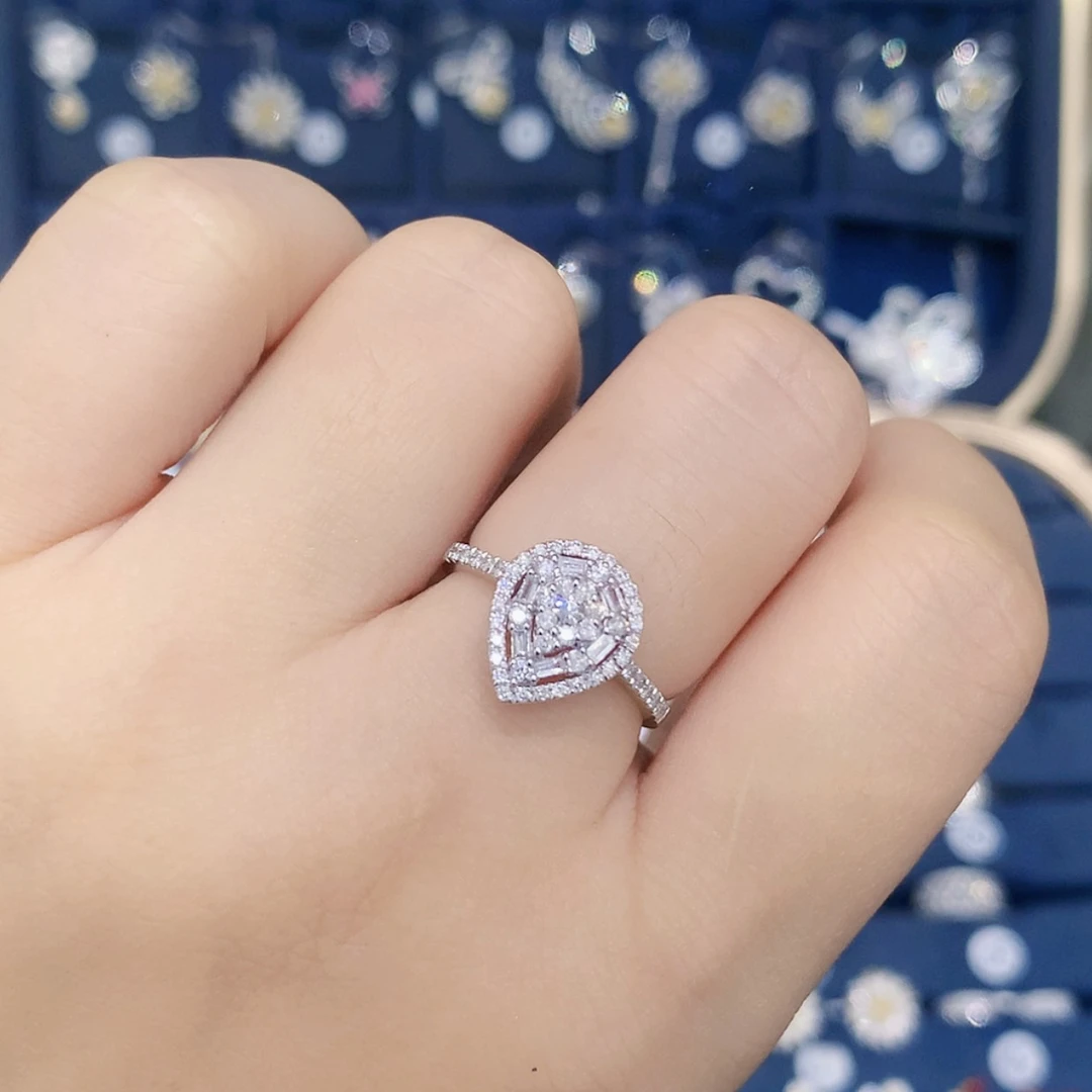 【闪购商品】铂Pt850镶嵌戒托钻石