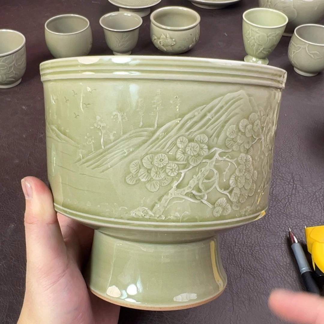 青瓷茶器青瓷茶器微瑕