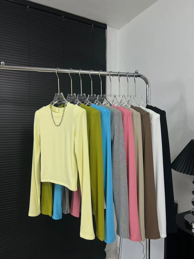 【必入款】圆领辣妹垫肩T恤