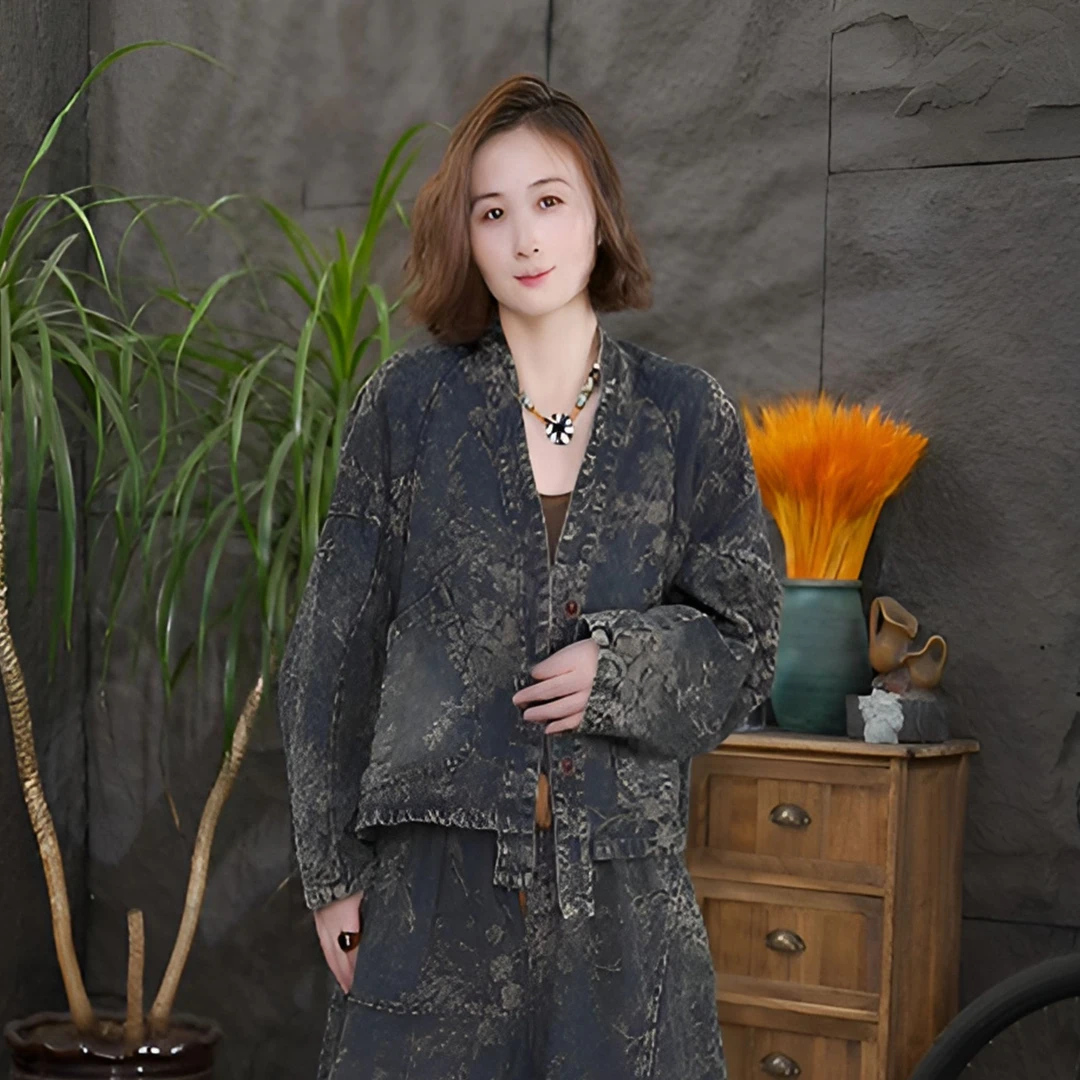 qq厚款长袖短款秋季女短外套牛仔上衣宽松休闲